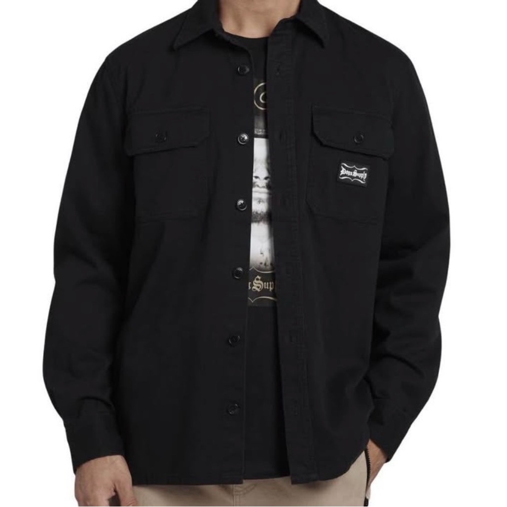 Dogg Supply by Snoop Dogg Men's and Big Men's Button Down Work Shirt, Large